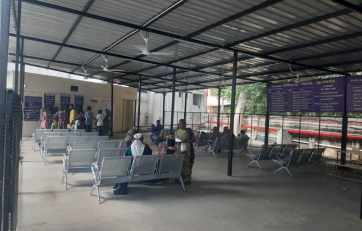 waiting area and shed at civil hospital