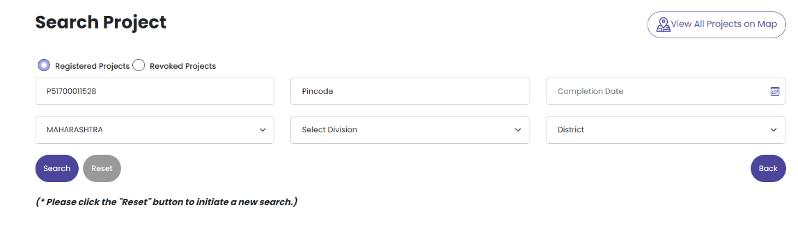 Click-on-projects-with-RERA-Number-and-search